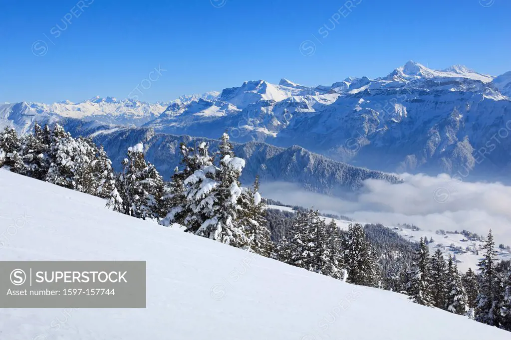 Alps, Alpine panorama, view, mountain, mountains, mountain, mountain panorama, Bern, Bernese Alps, Bernese Oberland, ice, cliff, mountains, summit, pe...