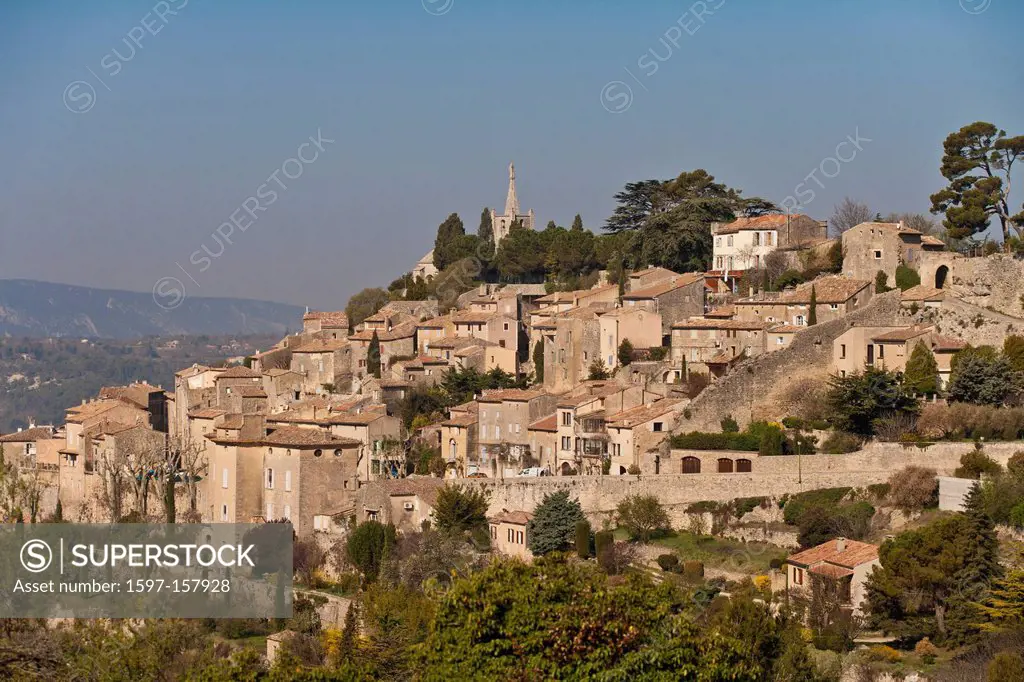 France, Europe, Bonnieux, Provence, village, hill, Luberon, Vaucluse