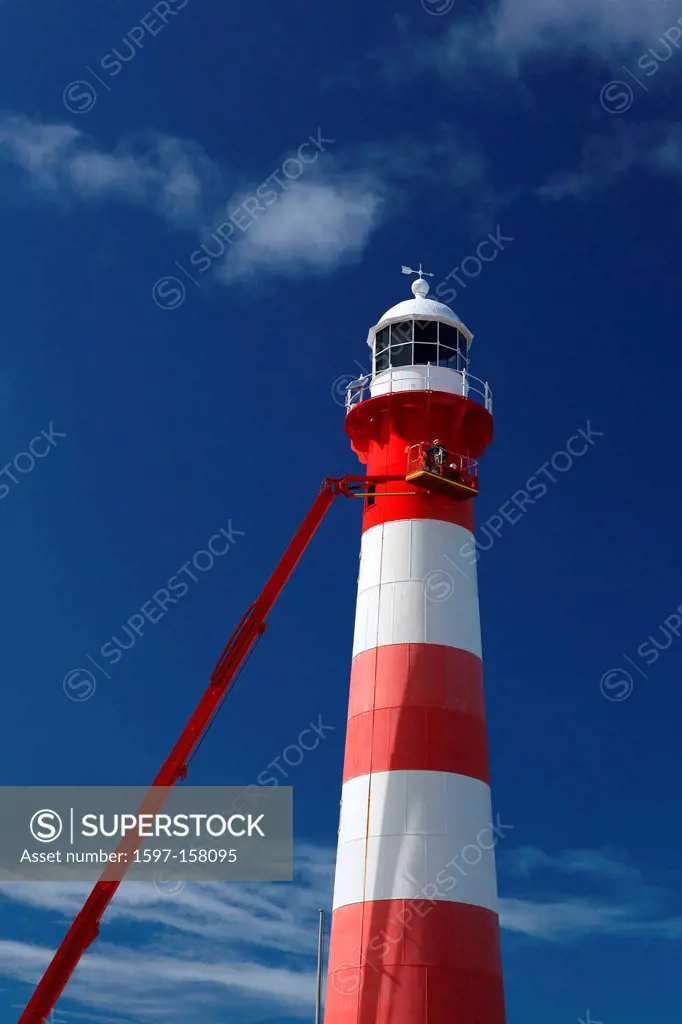 Point moors, Lighthouse, Geraldton, western Australia, west coast, coast, Australia, lighthouse, red, blue sky, blue, sky, light, security, safety, re...
