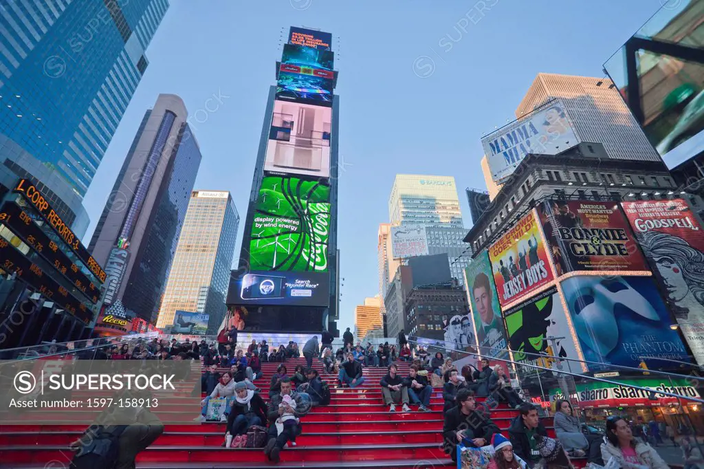 USA, United States, America, New York, Manhattan, Times Square, active, alive, big, busy, city, colorful, landmark, dream, lights, modern, building, c...