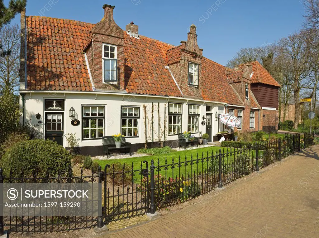 Netherlands, Holland, Europe, Egmond aan de Hoef, house, spring, Houses