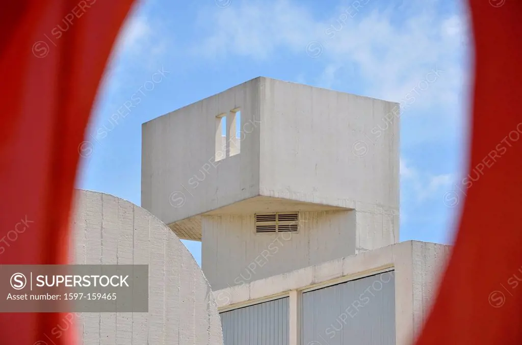 Miro, museum, Barcelona, Spain, art, colorful, bright, colour, Fondation, Llu´s Sert, roof, object,
