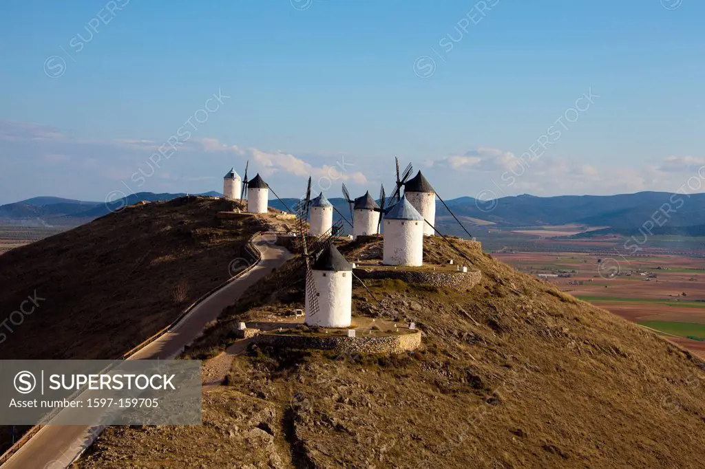 Spain, Europe, Don Quijote, La Mancha, ancient, architecture, ecology, energy, hill, historic, road, romantic, skyline, sunset, touristic, tradition, ...