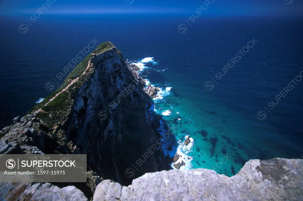 Africa, Cape of Good Hope, coast, overview, sea, steep coast, South Africa, Cape of Good Hope