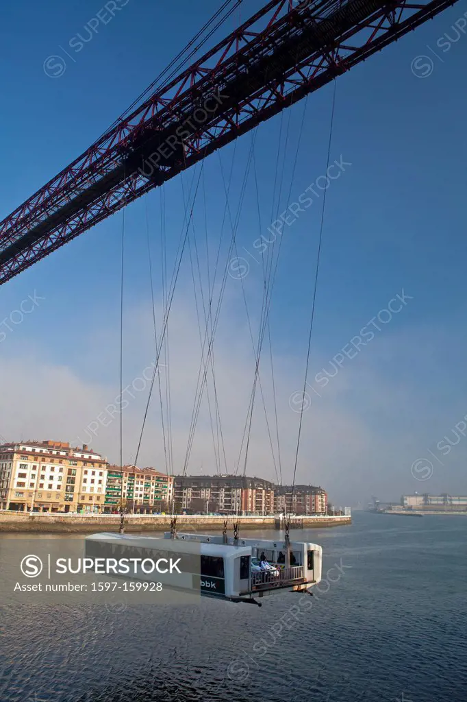 Spain, Europe, Basque Country, bridge, Portugalete, cables, crossing, traffic, ropeway, unique, eiffel, famous, first, hang, hanging, ingenious, iron,...