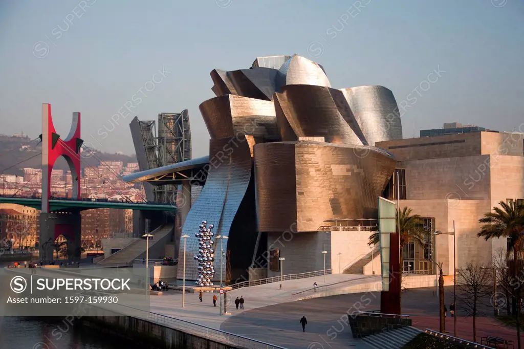 Spain, Europe, Basque Country, Bilbao, architect, architecture, bilbao, different, famous, Frank, Ghery, museum, new, river, skyline, style, metal,