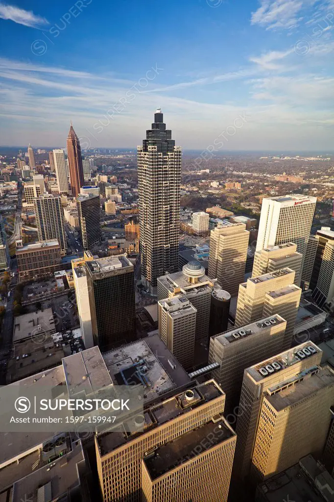 USA, United States, America, Georgia, Atlanta, architecture, downtown, buildings, modern, new, open, skyline, city, tall, wide
