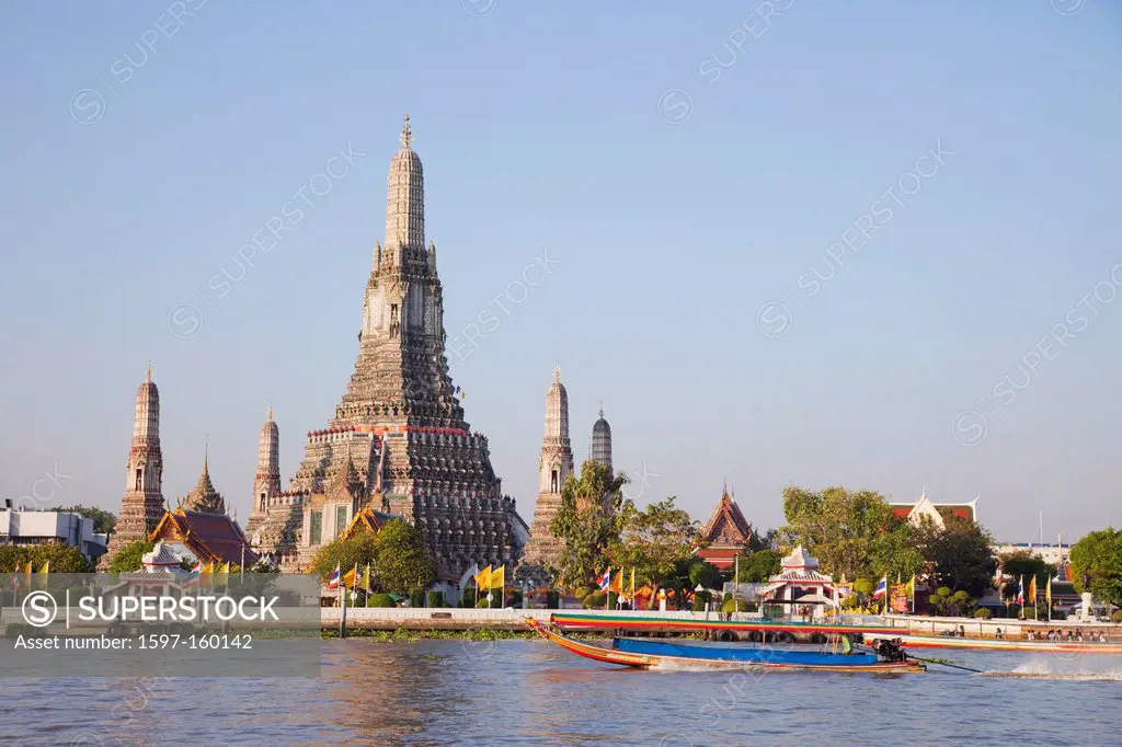 Asia, Thailand, Bangkok, Wat Arun, Temple of Dawn, Chao Phraya River, River, Rivers, Temple, Temples, Thai Temple, Thai Temples, Stupa, Stupas, Chedi,...