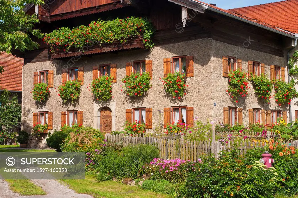 Bavaria, Upper Bavaria, Germany, Berchtesgaden country, Teisendorf, Weildorf, farming village, village, rustic, idyls, village, rustic, idyls, village...