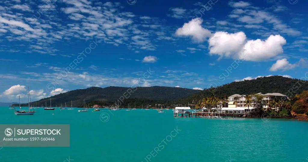 Airlie Beach, Queensland, Australia, Whitsunday Islands, Shute Harbour, islands, island world, sea, turquoise, clear, vacation, rest, holidays, excurs...