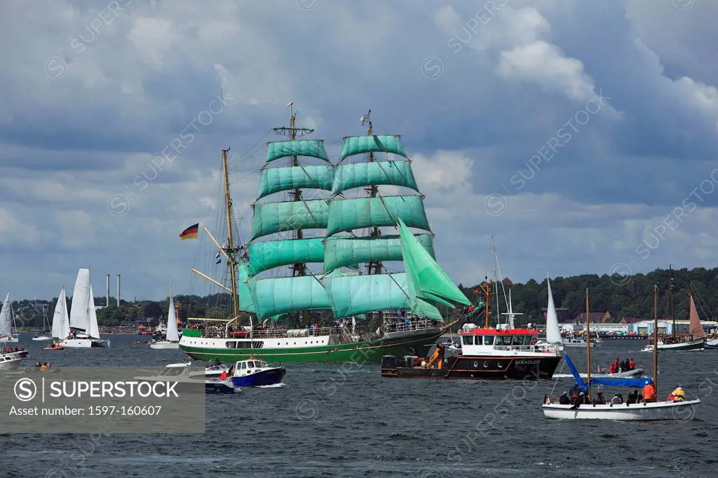 Germany, Kiel, Kiel Förde, Baltic Sea, Schleswig_Holstein, Kiel week, sailing, event, windjammer, parade, Alexander von Humboldt, sailing ships, sail ...