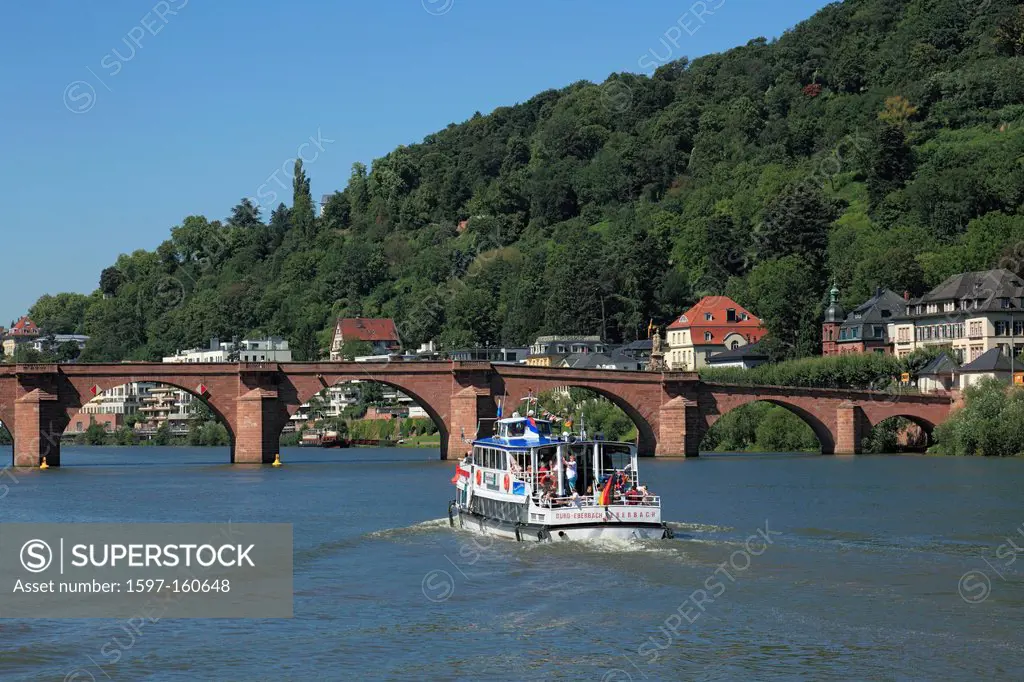 Germany, Heidelberg, Neckar, Rhine Neckar area, nature reserve, Neckartal_Odenwald, Forest of Odes, mountain road, Odenwald, Forest of Odes, Baden_Wur...