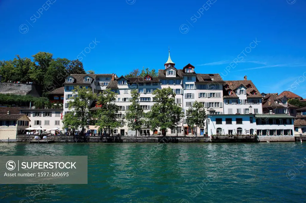 Travel, Geography, Architecture, Culture, Old Town, City, Urban, Scenic, Lake, Europe, Switzerland, Zurich, Horizontal