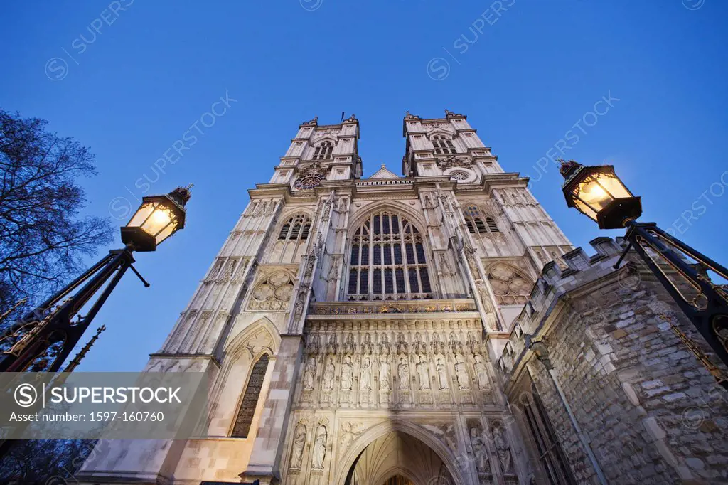 UK, United Kingdom, Great Britain, England, London, Westminster, Westminster Abbey, Church, Churches, Landmark, Night View, Illumination, Tourism, Tra...