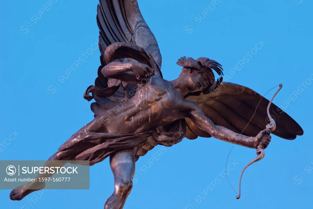 UK, United Kingdom, Great Britain, Britain, England, London, Piccadilly Circus, Piccadilly Circus, Eros Statue, Eros, Tourism, Travel, Holiday, Vacati...