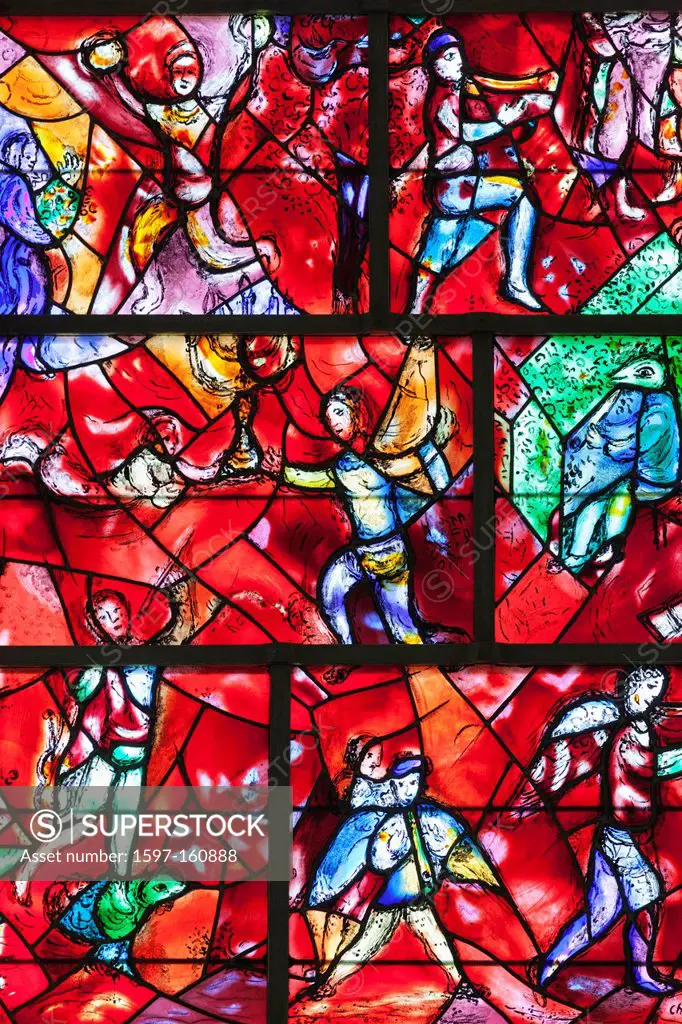 UK, United Kingdom, Great Britain, Britain, England, West Sussex, Chichester, Chichester Cathedral, Cathedral, Cathedrals, Marc Chagall, Chagall, Wind...