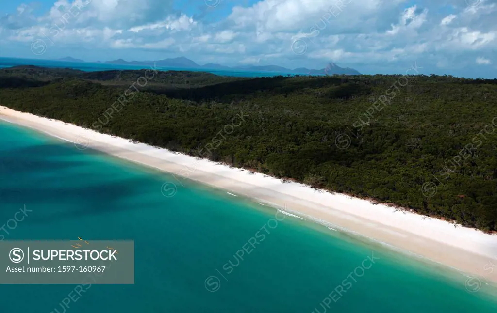snow_white, Whitehaven Beach, seashore, sand, dream beach, Whitsunday Island, main island, unoccupied, nature, helicopters, Queensland, Australia, fli...
