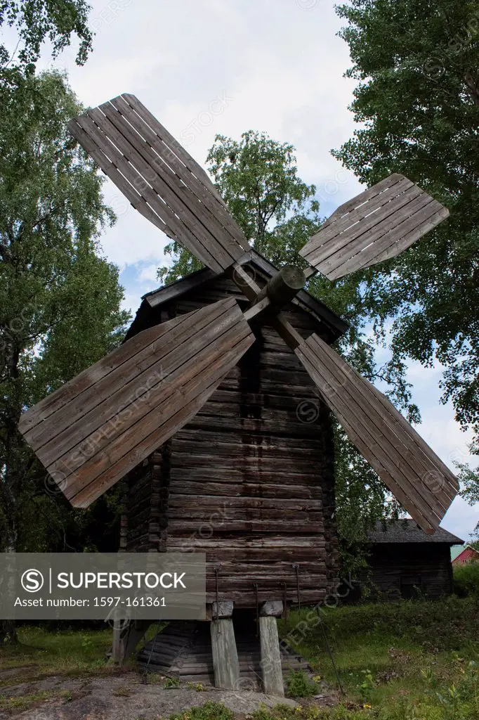 Scandinavia, Finland, north, Europe, Northern Europe, country, travel, vacation, windmill, old, historical, wood, wooden, building, farming, tradition...