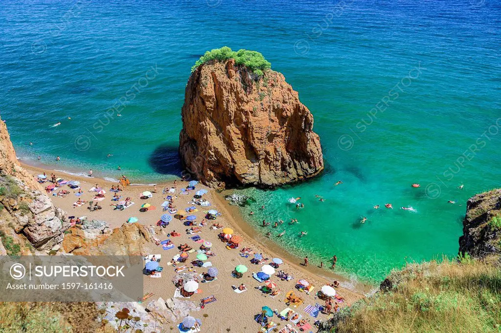 Spain, Europe, Catalonia, Costa Brava Coast, Illa Roja, Nudist Beach, beach, blue, coast, Costa Brava, free, Mediterranean, nude, nudist beach, nudist...