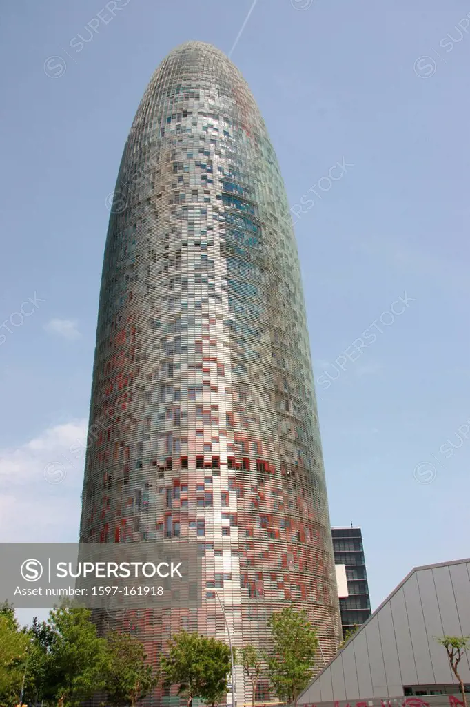 Spain, Barcelona, architecture, Torre Agbar, building, round, around, Jean Nouvel