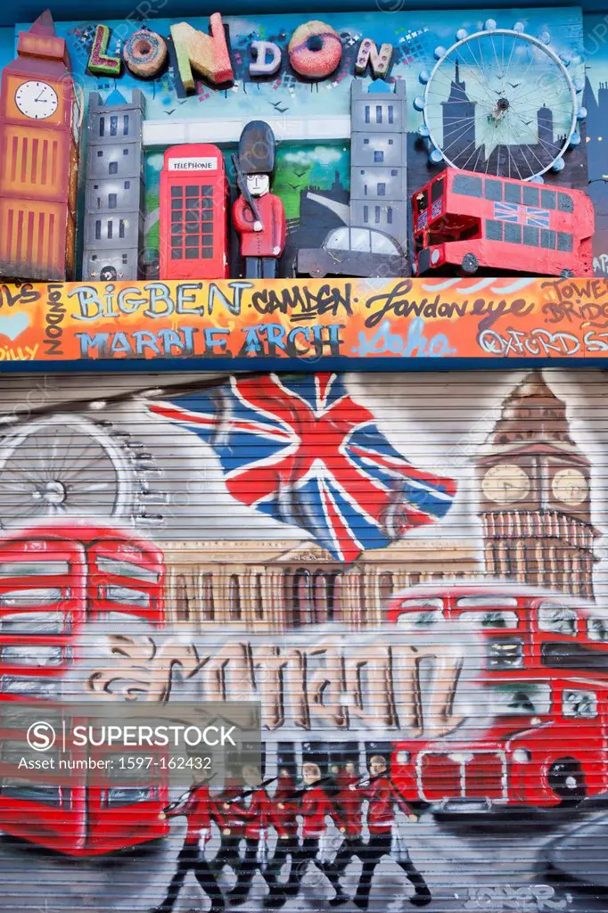 UK, United Kingdom, Great Britain, Britain, England, Europe, London, Camden, Camden Town, Camden High Street, Camden Lock, Camden Market, Graffiti, Ar...
