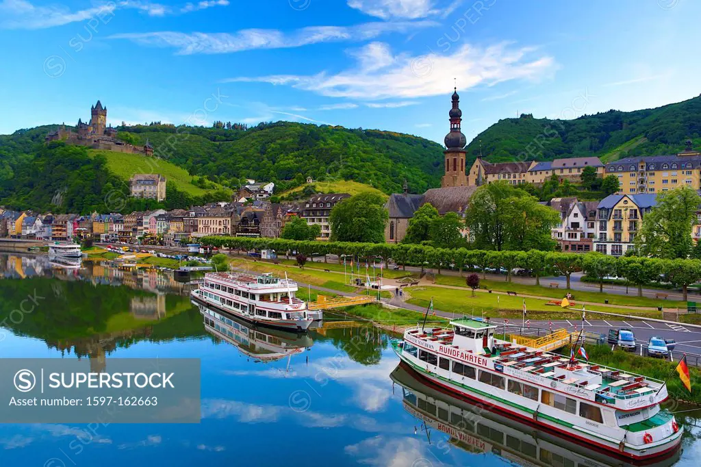 Germany, Europe, travel, Moseltal, Moselle, Cochem, Castle, agriculture, bend, clouds, Mosel, nature, river, tourism, valley, village, vineyard, wine,...