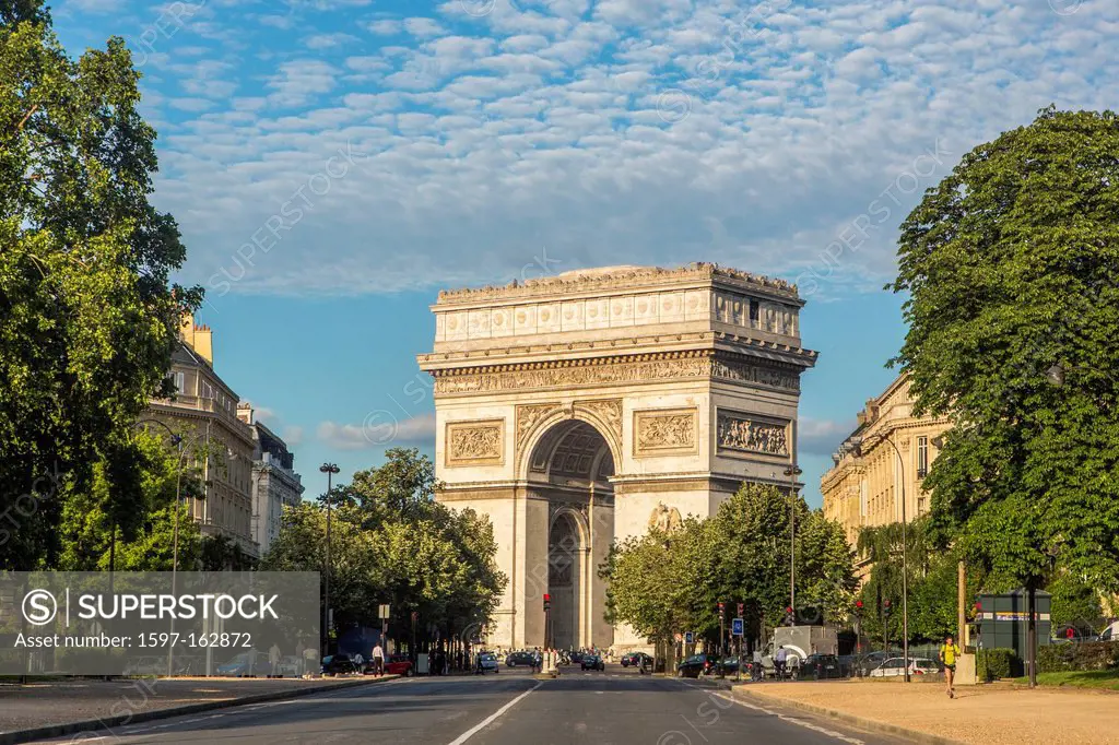 France, Europe, travel, Paris, City, Arc de Triomphe, Triumph, arch, architecture, art, avenue, big, building, buildings, memorial, monument, monument...