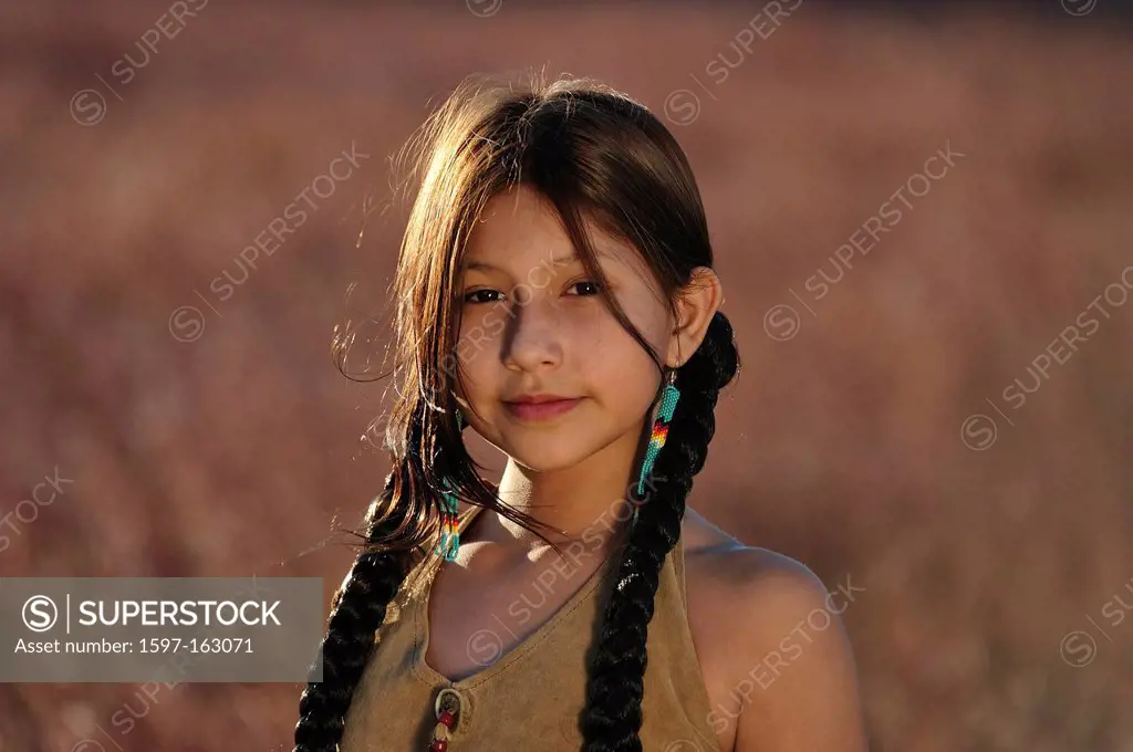 Indian girl, Ina King, Crow Creek, Sioux, Tribe, South Dakota, USA, United States, America, North America, , native indian,