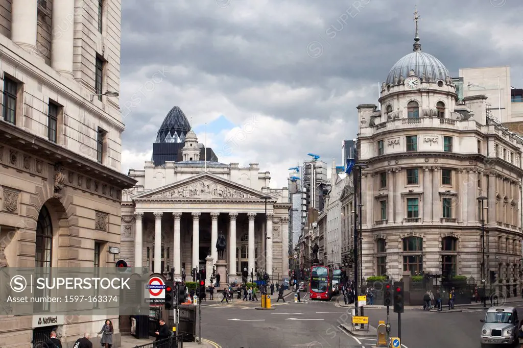UK, Great Britain, Europe, travel, holiday, England, London, City, Royal Exchange, Exchange, buildings, Mansion House
