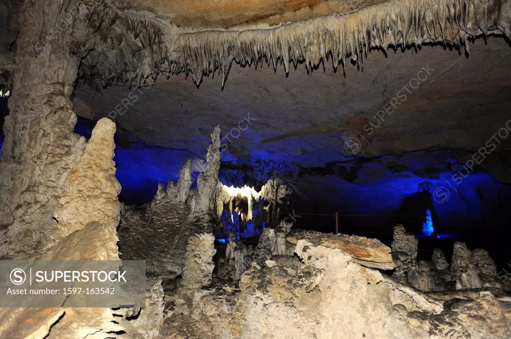 Laos, Asia, Than Kong Lo, cave, grotto, cliff, rock, stalactites, Stalagmites