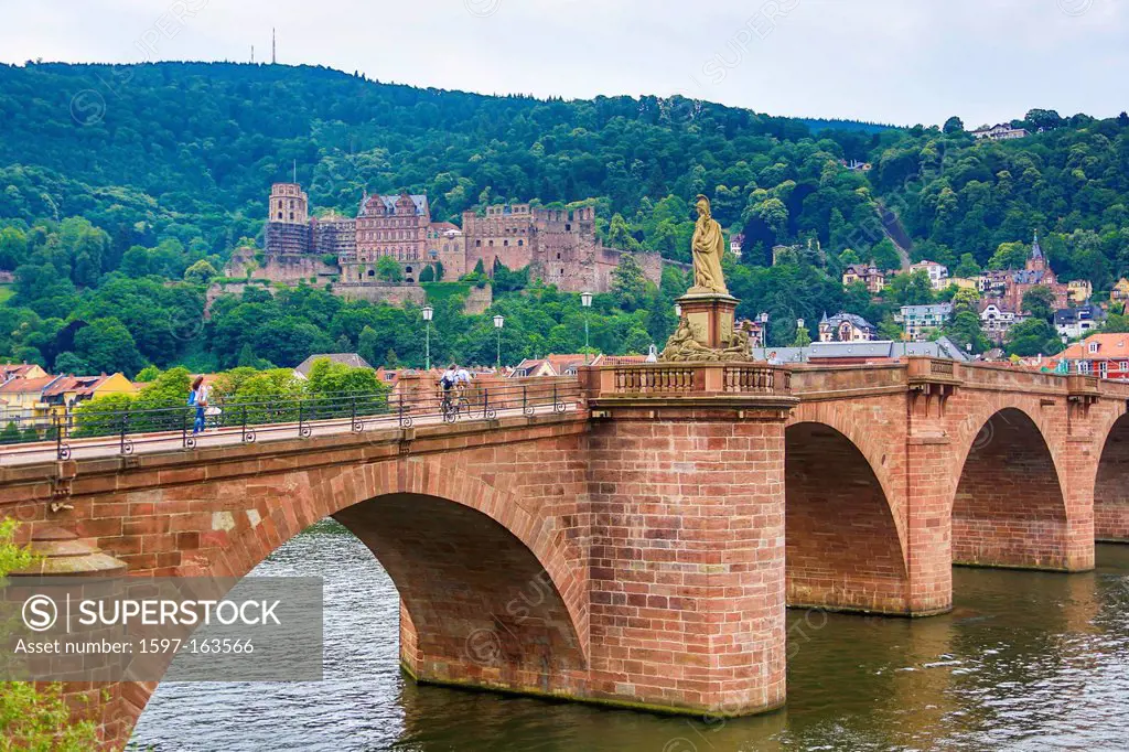 Germany, Europe, travel, Heidelberg, Karl_Theodor Bridge, Heidelburg, Castle, architecture, bridge, castle, city, river, tourism, university