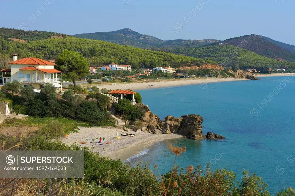 Chalkidiki, Greece, Halkidiki, Travel, vacation, Europe, European, day, Kortyri Beach, Sithonia, sand beach, sand beaches, beach, seashore, beaches, s...