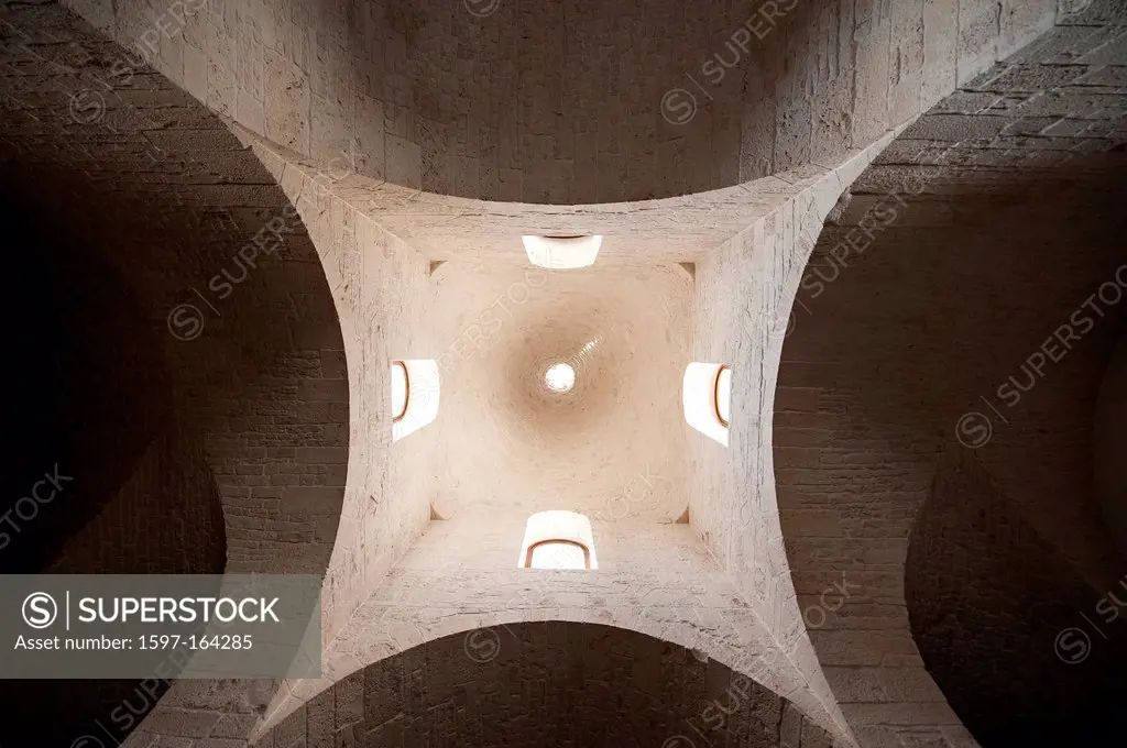 Italy, Puglia, Europe, Alberobello, Chiesa Sant´Antonio, inside, roof, structure, architecture