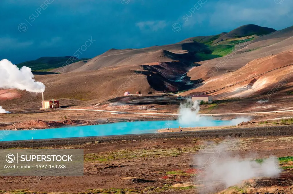 Geyser, volcanism, Geothermics, hot springs, sources, Iceland, Europe, place of interest, landmark, structure, water, steam, vapor, hot