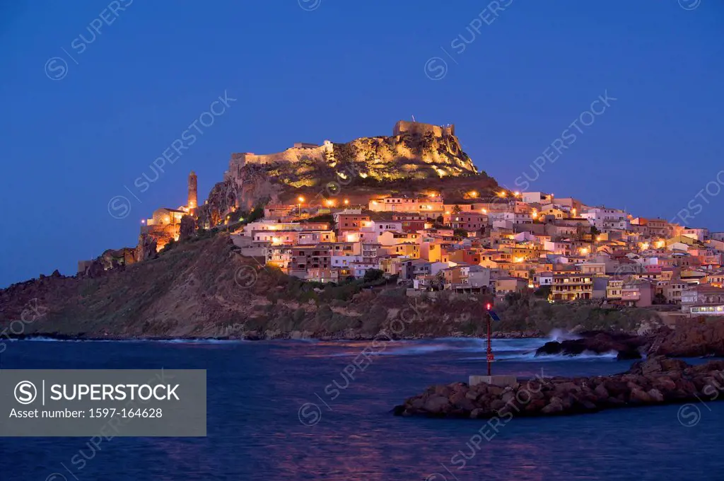 Italy, Sardegna, Sardinia, Europe, European, island, isle, islands, isles, Mediterranean Sea, evening, dusk, twilight, evening mood, dusk, mood, atmos...