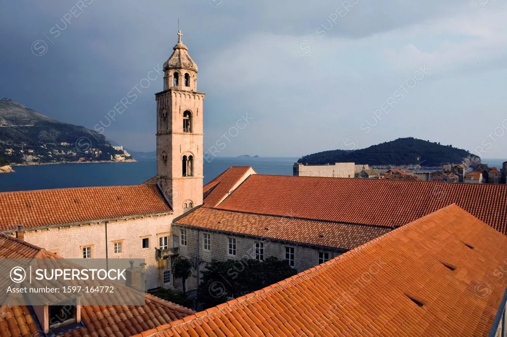 Croatia, Europe, Dubrovnik, Monastery, Dominican, old town, tower, horizontal