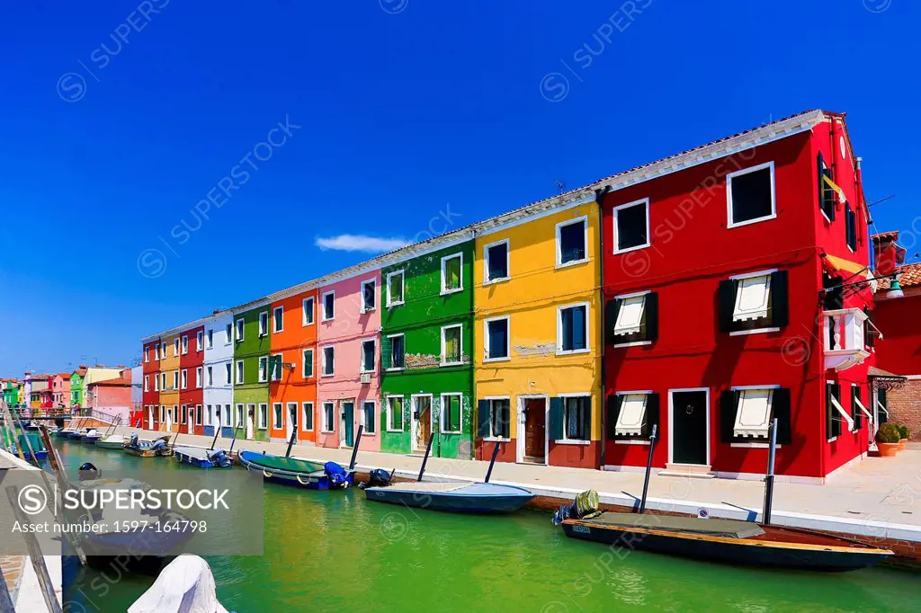 Italy, Europe, travel, Burano, architecture, boats, canal, colourful, colours, tourism, Venice
