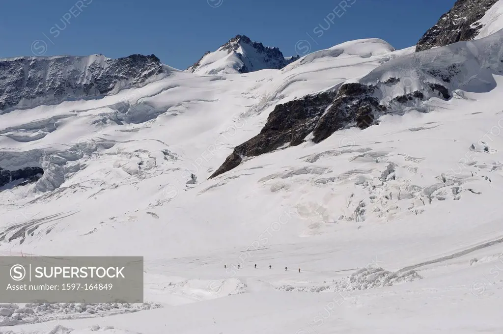 Bernese Oberland, Jungfraujoch, canton Bern, Switzerland, Europe, snow, mountains, tourism,