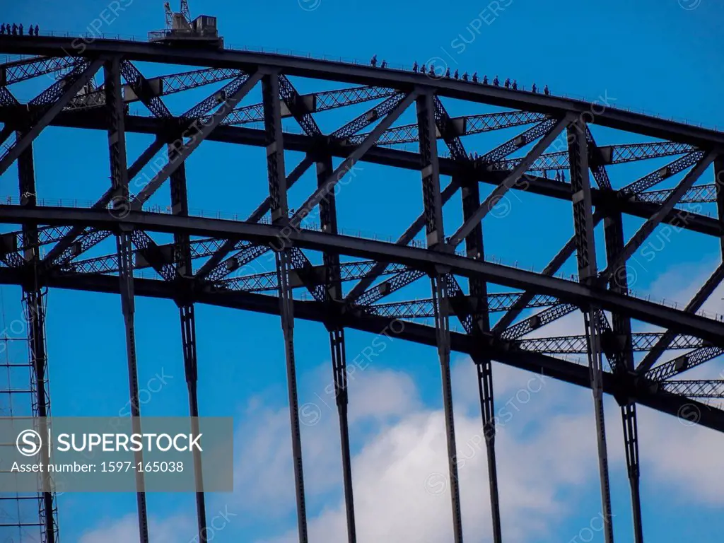 Australia, NSW, Harbour Bridge, Coathanger, UNESCO, World Heritage, Site, arch, bridge, steel, detail, span bridge