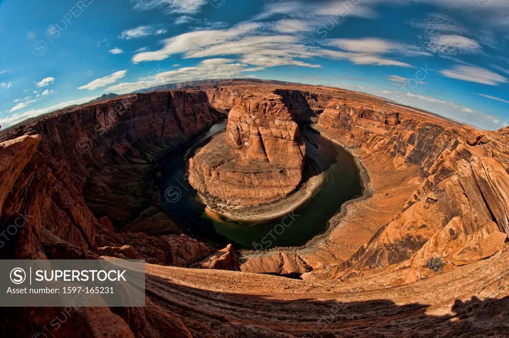 horseshoe, bend, Colorado river, Page, Arizona, rocks, canyon,