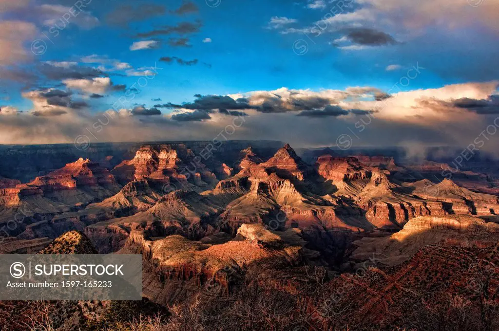 grand canyon, national park, view, south rim, USA, Vereinigte Staaten, Amerika, Arizona, rocks, plateau