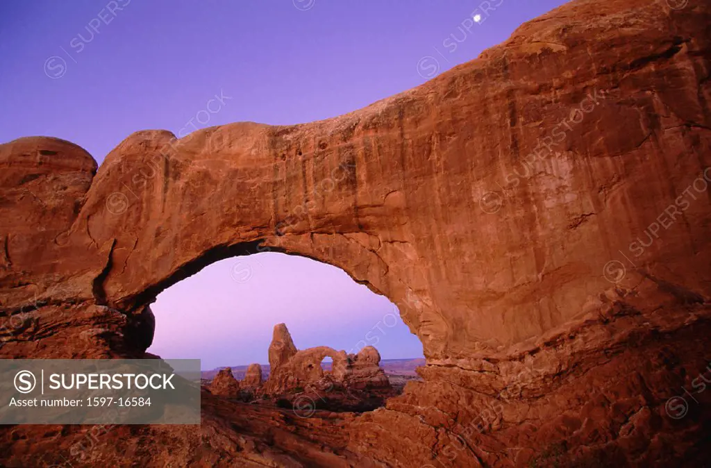 Arch, Arches, national park, national park, cliff, desert, erosion, monolith, moon, morning mood, national park, nat
