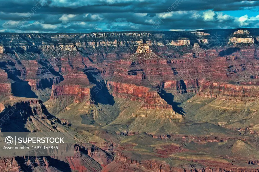 Grand Canyon, national park, view, south rim, USA, Vereinigte Staaten, Amerika, Arizona, rocks, plateau
