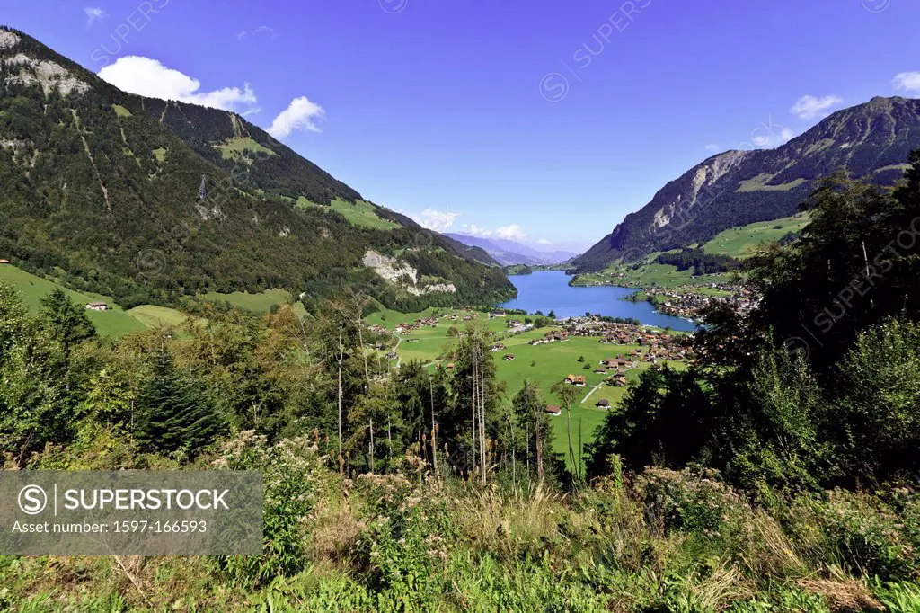 Lungernsee, lake, Switzerland, canton, Obwalden, village, Lungern