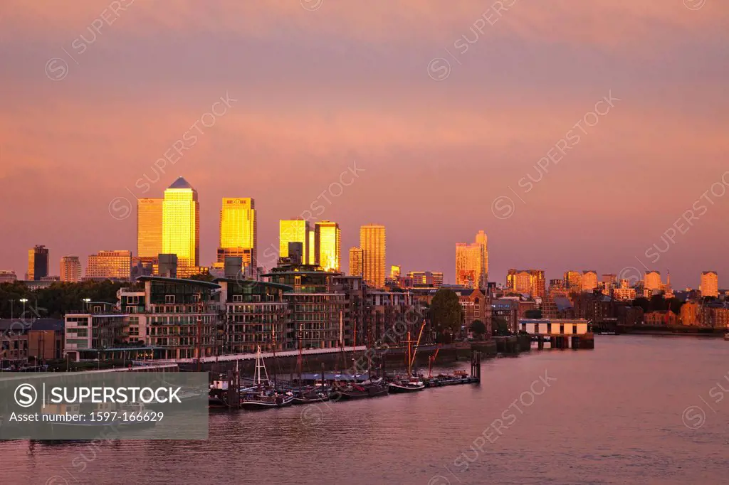 UK, United Kingdom, Europe, Great Britain, Britain, England, London, Docklands, Canary Wharf, Docklands Skyline, Skyscrapers, Office Block, Business, ...