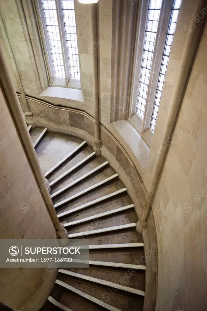 UK, United Kingdom, Europe, Great Britain, Britain, England, London, Royal, Royal Courts of Justice, Gothic, Victorian, Architecture, Stairs, Staircas...
