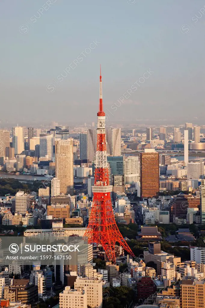 Asia, Japan, Tokyo, Roppongi, Tokyo Tower, City, Skyline, View, Tower, Aerial, Tourism, Holiday, Vacation, Travel