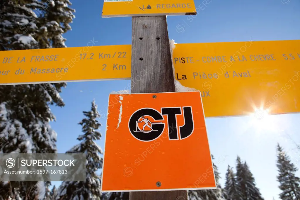 cross_country skiing, ski, tourism, holidays, winter, snow, winter sports, France, GTJ, grande Traversée du Jura, Jura, wood, forest, map, card,
