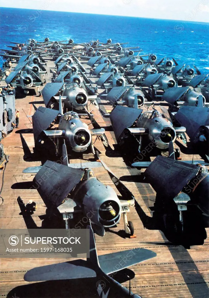 USS Yorktown, Naval aircraft, Grumman F6F_3 Hellcat, airplanes, deck, aircraft carrier, pacific, army, World War II, November 1943, USA, America,