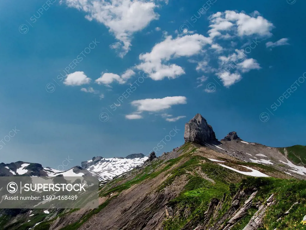 Alps, mountains, mountaintops, mountain landscape, Bernese Alps, Bernese Oberland, blue, mountains, summit, peak, sky, alpine, Isenfluh, alpine, canto...